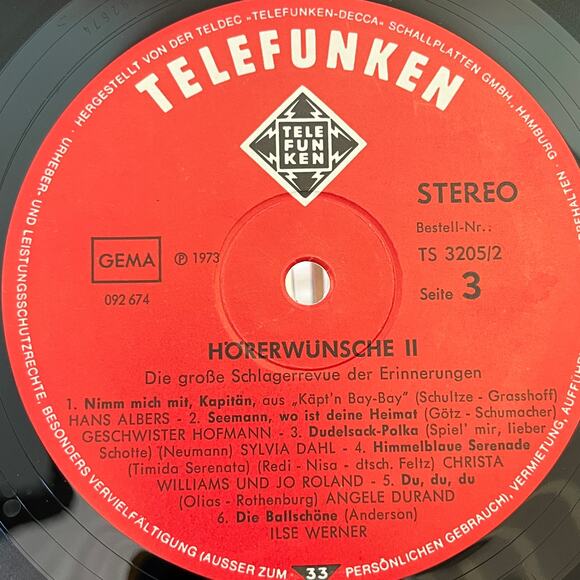 Hörerwünsche 2 Die Große Schlagerrevue Der Erinnerungen 2xLP 1973 Telefunken - Picture 8 of 12
